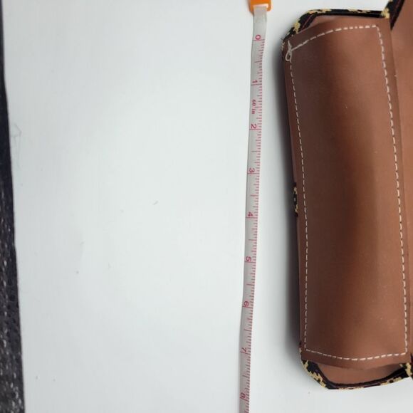 Leather Aztec Picnic Bag Kit Travel Saddlery Tote with Cutlery Set - Picture 5 of 6